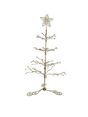 Brass Ornament Christmas Tree Star Topper 36" Holiday Decor